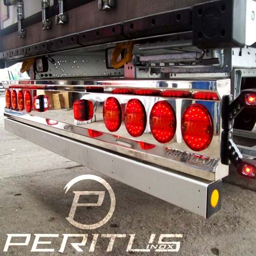 240-28 CM BUMPER CHROME WITH BUILT IN STOP LIGHT
